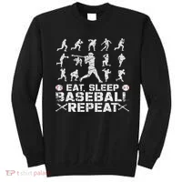 Funny Baseball For, & Eat Sleep Baseball Sweatshirt thumb 0