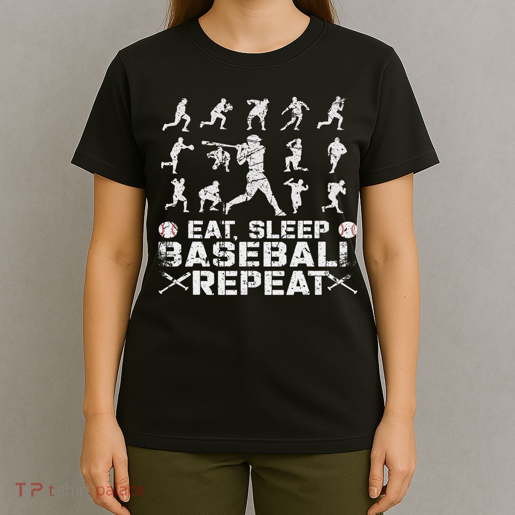 Funny Baseball For, & Eat Sleep Baseball T-Shirt