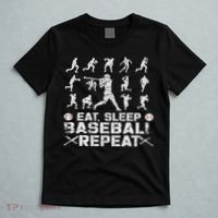 Funny Baseball For, & Eat Sleep Baseball T-Shirt thumb 5