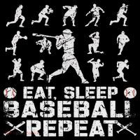 Funny Baseball For, & Eat Sleep Baseball Baby Bodysuit thumb 2