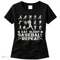 Funny Baseball For, & Eat Sleep Baseball Women's T-Shirt thumb 0