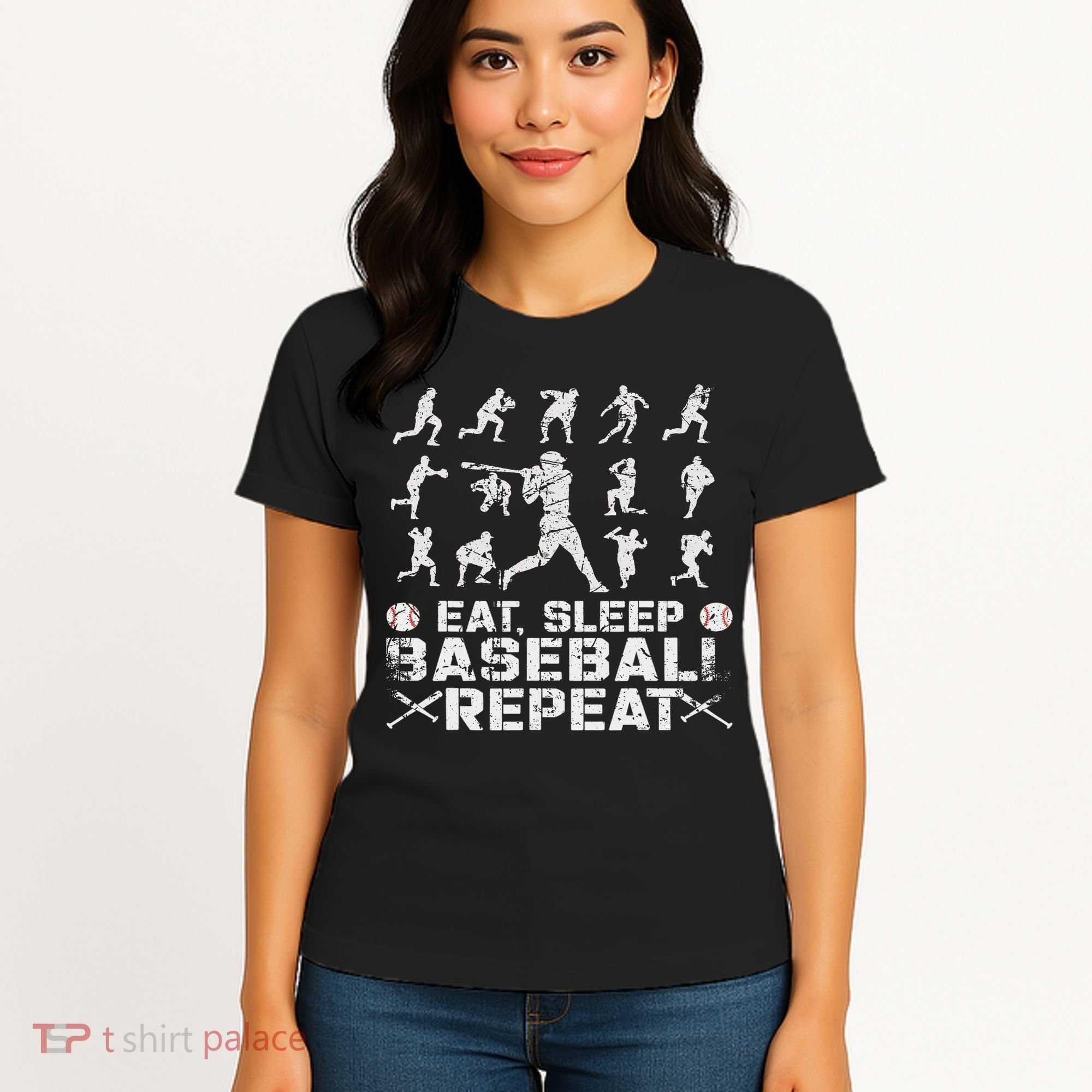 Funny Baseball For, & Eat Sleep Baseball Women's T-Shirt