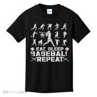 Funny Baseball For, & Eat Sleep Baseball Kids T-Shirt thumb 0