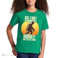 Funny Big Foot Saw Me But Nobody Believes Him Kids T-Shirt thumb 2