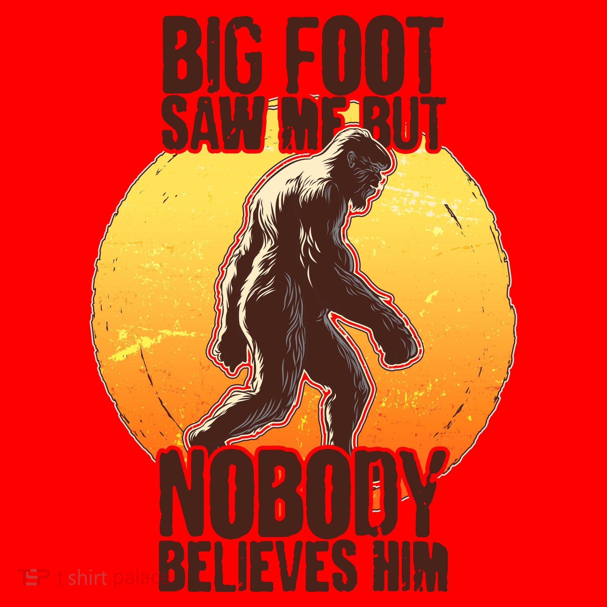 Funny Big Foot Saw Me But Nobody Believes Him Santa Hat