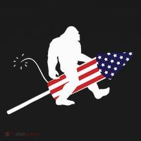 Men  Bigfoot Fireworks 4th of July American Flag US Backpack thumb 2