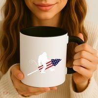 Men  Bigfoot Fireworks 4th of July American Flag US Coffee Mug thumb 3