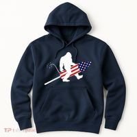 Men  Bigfoot Fireworks 4th of July American Flag US Hoodie thumb 0