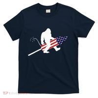 Men  Bigfoot Fireworks 4th of July American Flag US T-Shirt thumb 0