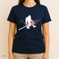 Men  Bigfoot Fireworks 4th of July American Flag US T-Shirt thumb 4