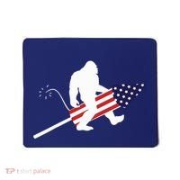 Men  Bigfoot Fireworks 4th of July American Flag US Mousepad thumb 0