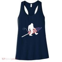 Men  Bigfoot Fireworks 4th of July American Flag US Women's Tank Top thumb 0
