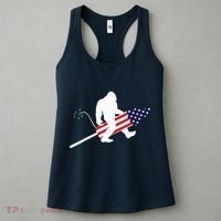 Men  Bigfoot Fireworks 4th of July American Flag US Women's Tank Top thumb 3