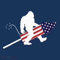 Men  Bigfoot Fireworks 4th of July American Flag US Hat thumb 2