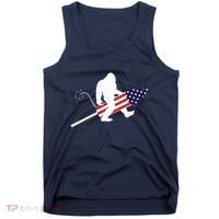 Men  Bigfoot Fireworks 4th of July American Flag US Tank Top thumb 0