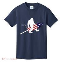 Men  Bigfoot Fireworks 4th of July American Flag US Kids T-Shirt thumb 0