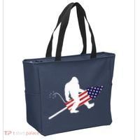 Men  Bigfoot Fireworks 4th of July American Flag US Tote Bag thumb 2
