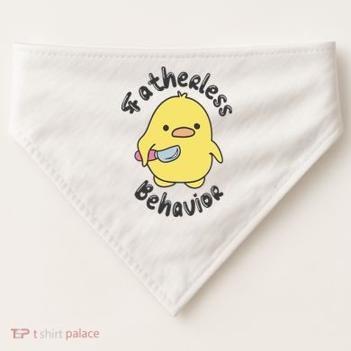 Fatherless Behavior Funny Mental Health USA-Made Doggie Bandana