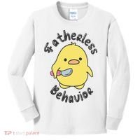 Fatherless Behavior Funny Mental Health Kids Long Sleeve Shirt thumb 0