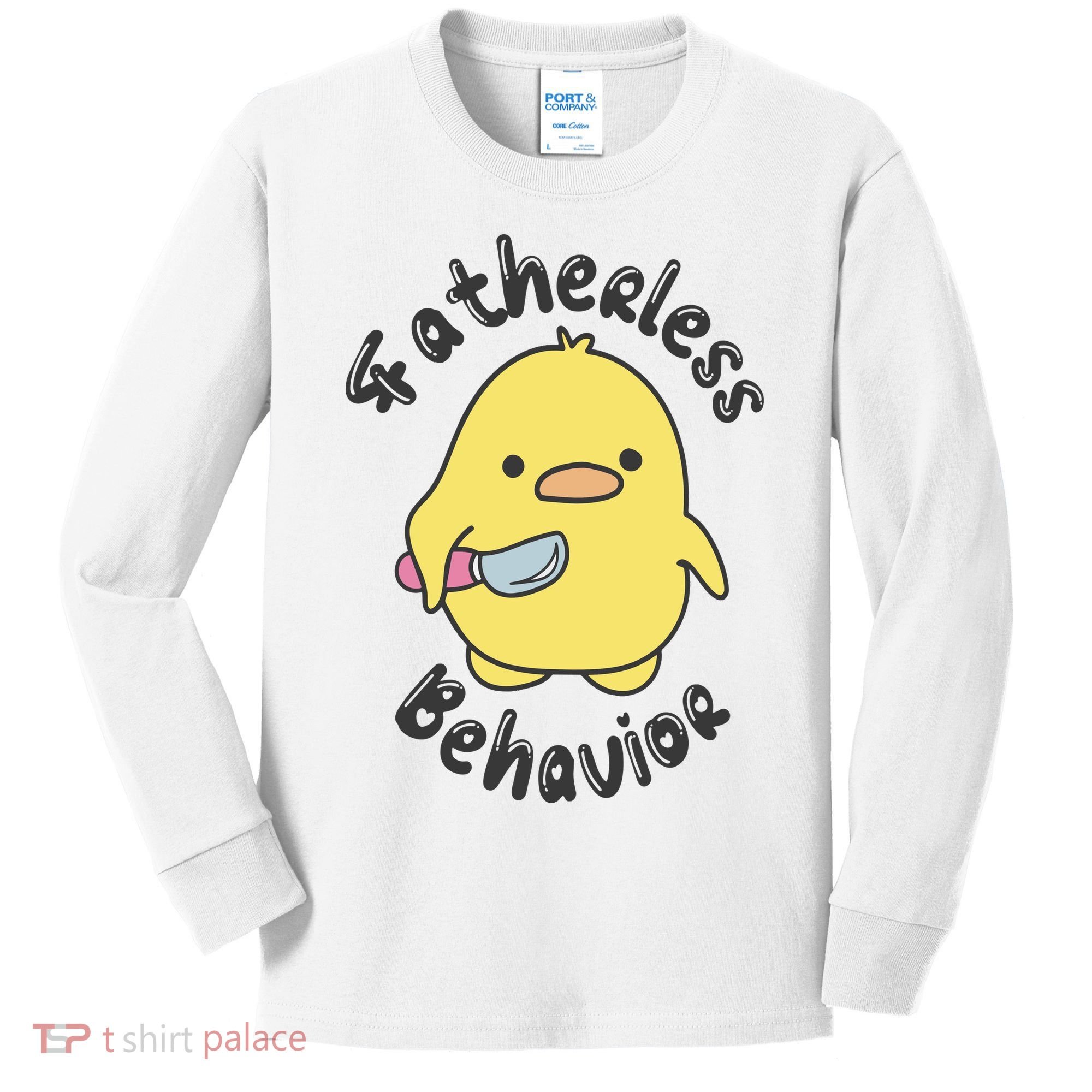 Fatherless Behavior Funny Mental Health Kids Long Sleeve Shirt