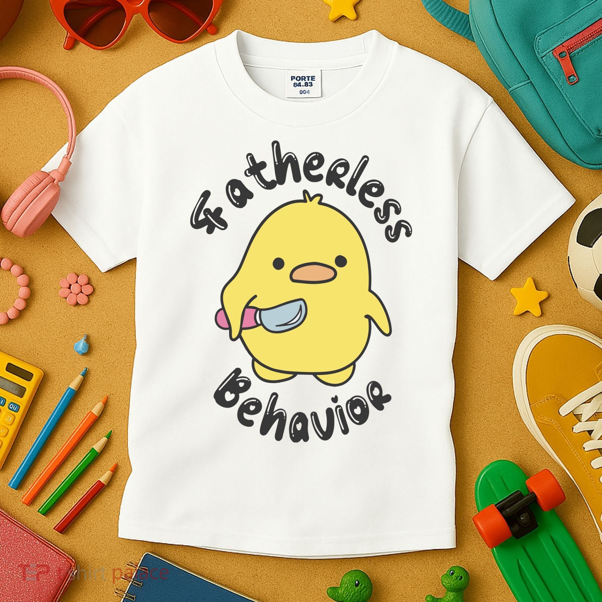 Fatherless Behavior Funny Mental Health Kids T-Shirt