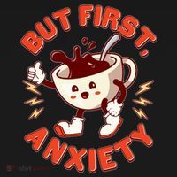 Funny But First Anxiety Cute Cartoon Coffee Women's Hoodie thumb 2