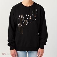 French Bulldog Flower Fly Dandelion Funny Dog Lovers Women's Sweatshirt thumb 0