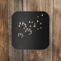 French Bulldog Flower Fly Dandelion Funny Dog Lovers Coaster thumb 0