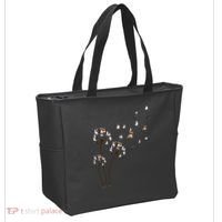 French Bulldog Flower Fly Dandelion Funny Dog Lovers Tote Bag thumb 2