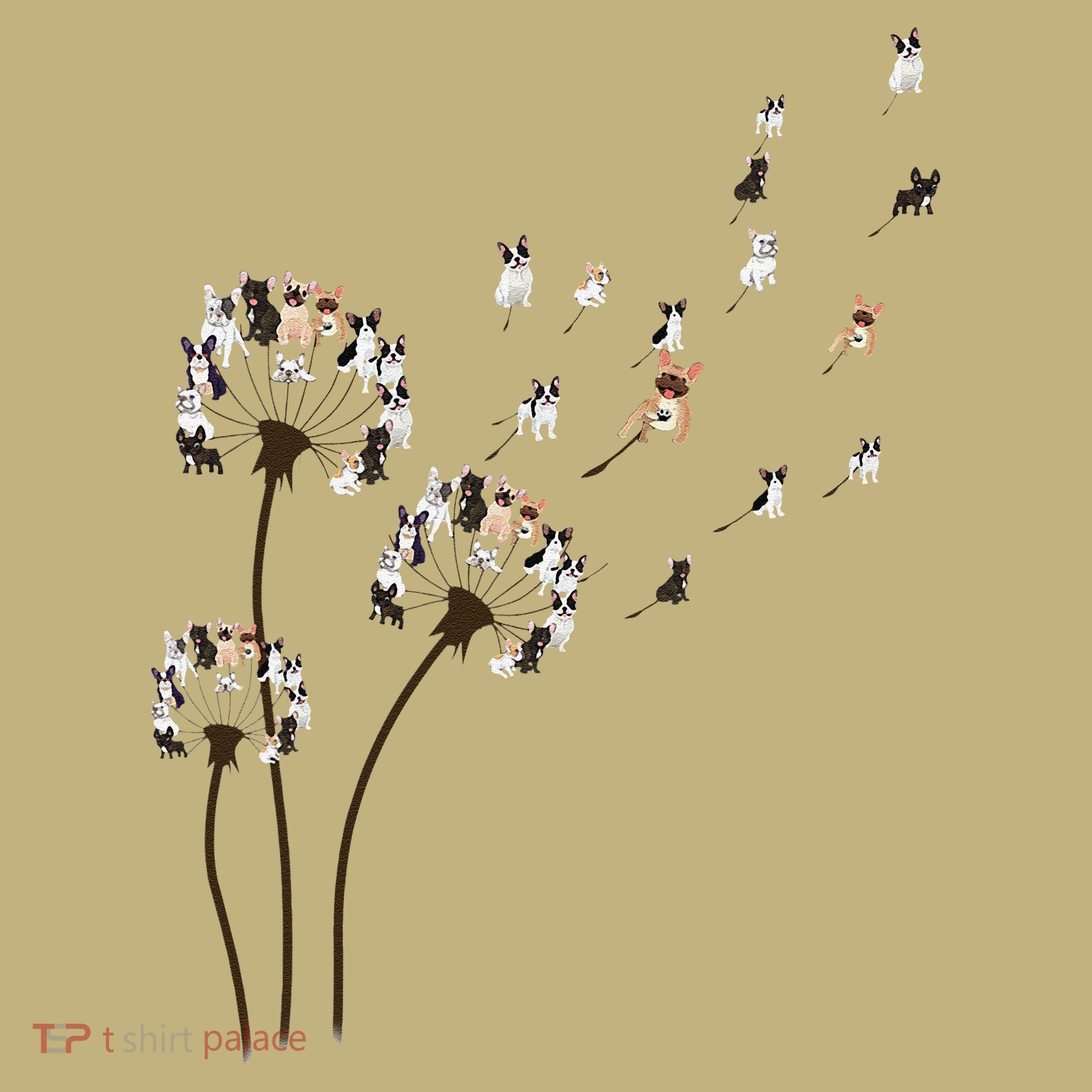 French Bulldog Flower Fly Dandelion Funny Dog Lovers Long Sleeve Shirt