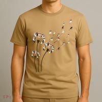 French Bulldog Flower Fly Dandelion Funny Dog Lovers T-Shirt thumb 3