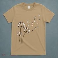 French Bulldog Flower Fly Dandelion Funny Dog Lovers T-Shirt thumb 5