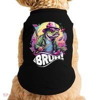 Funny Bass Fishing Bruh Doggie Tank thumb 0