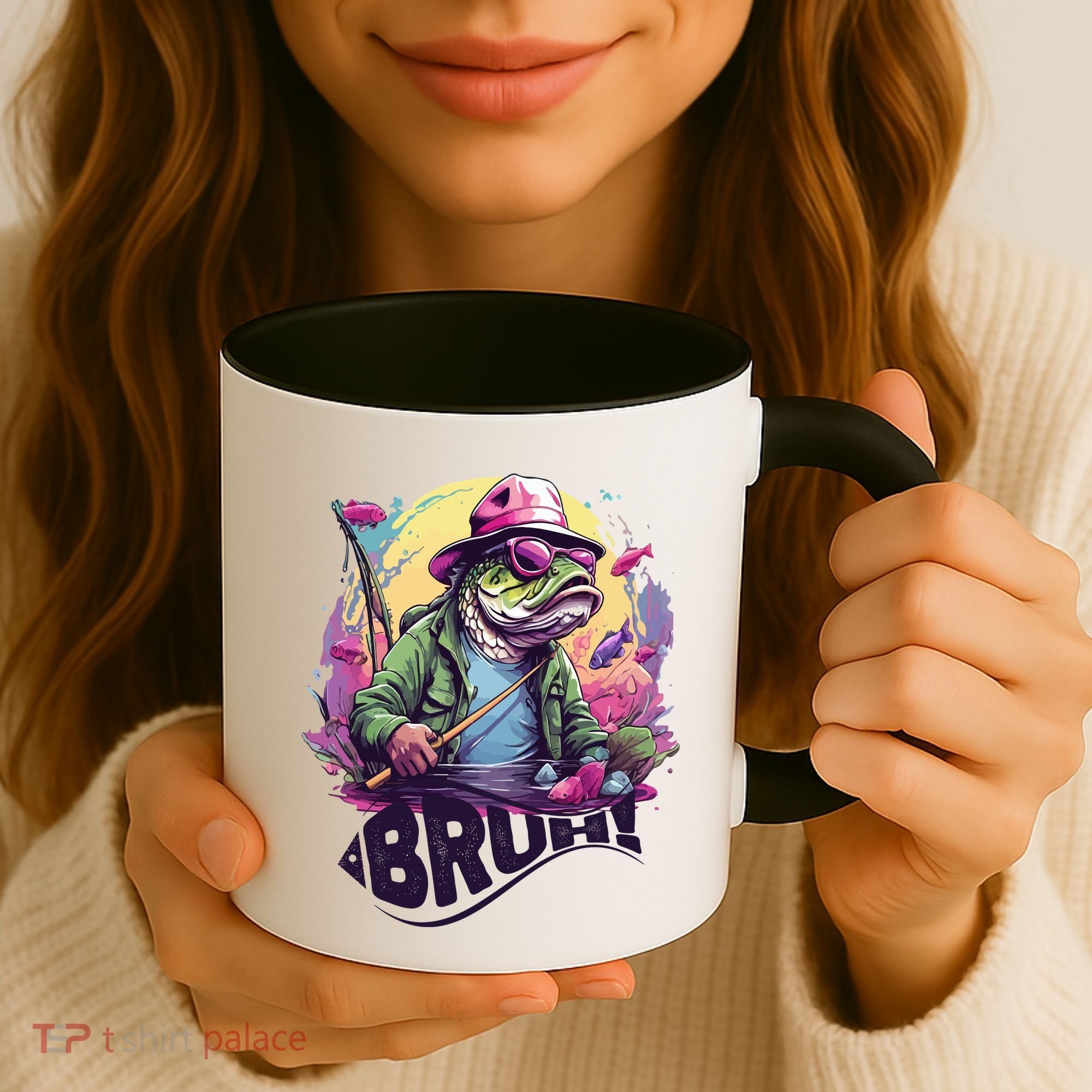 Funny Bass Fishing Bruh Coffee Mug
