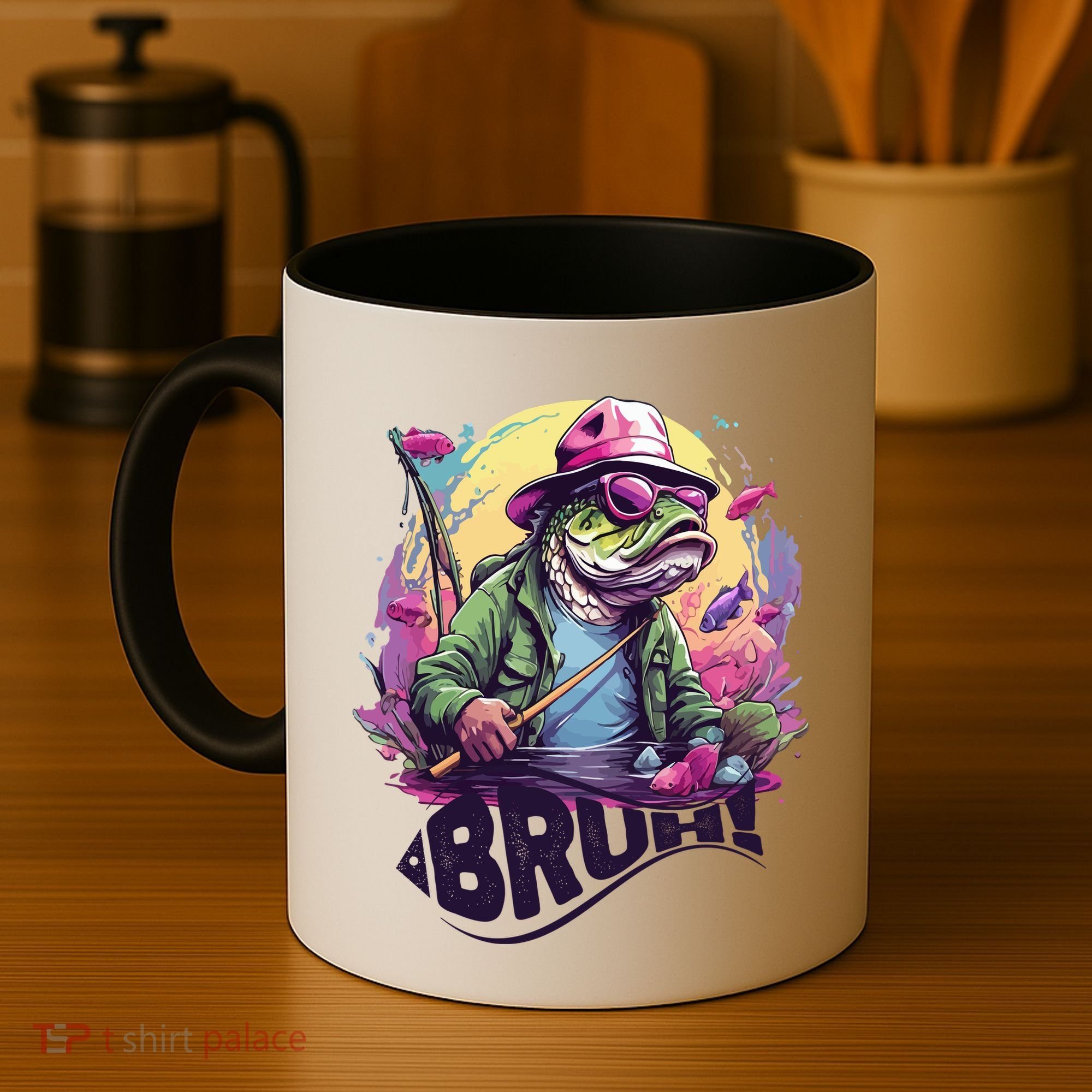 Funny Bass Fishing Bruh Coffee Mug