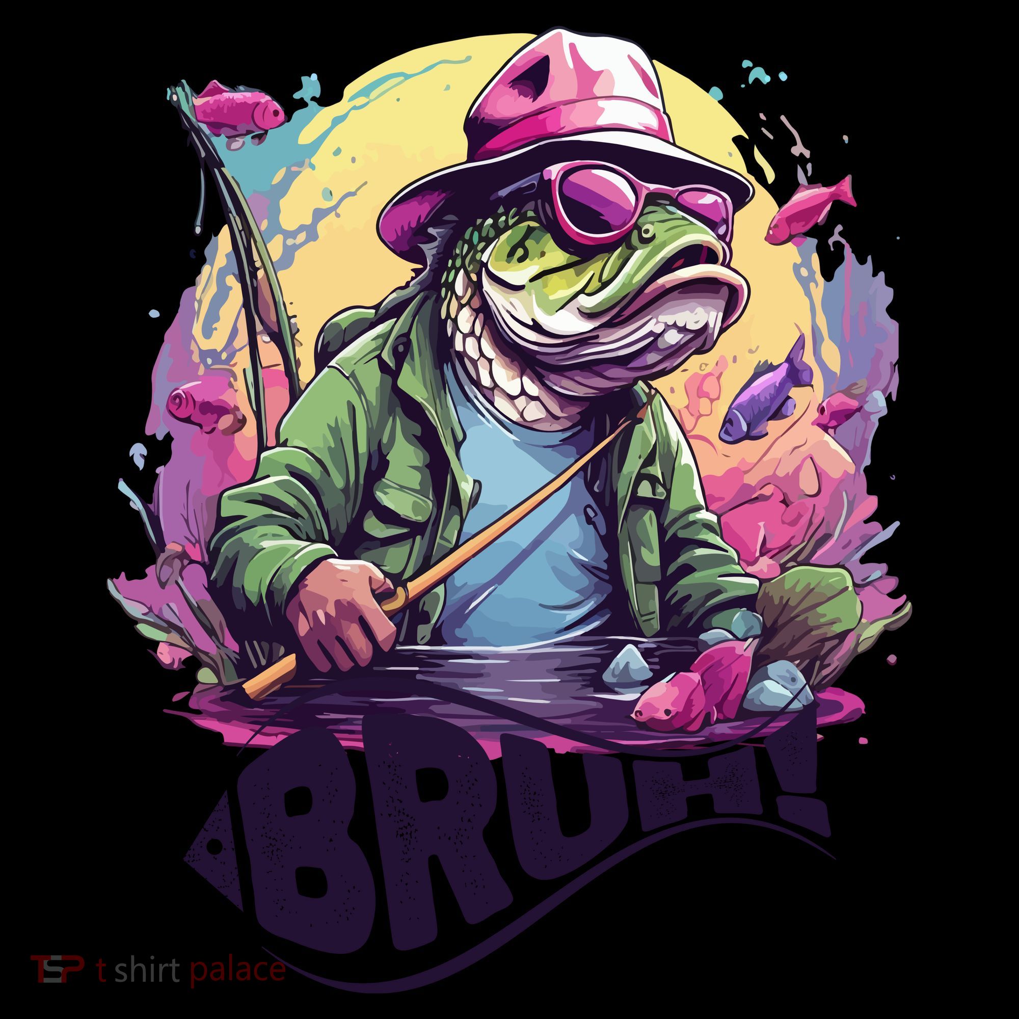 Funny Bass Fishing Bruh Coffee Mug