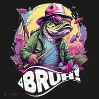 Funny Bass Fishing Bruh Women's Hoodie thumb 2