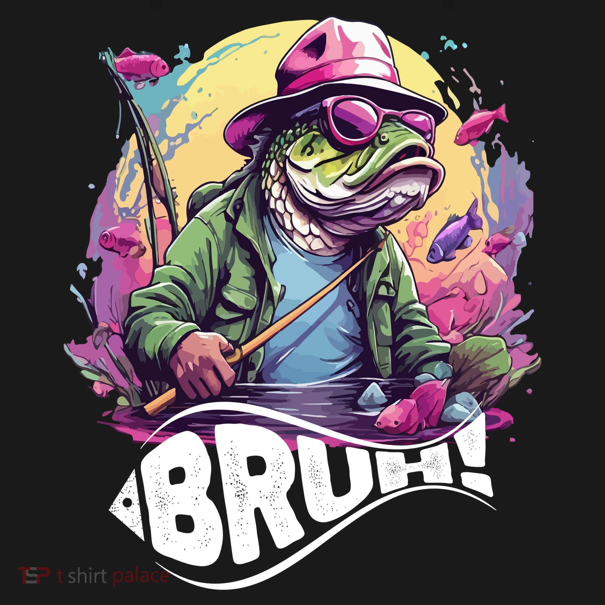 Funny Bass Fishing Bruh Women's Hoodie