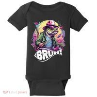 Funny Bass Fishing Bruh Baby Bodysuit thumb 0