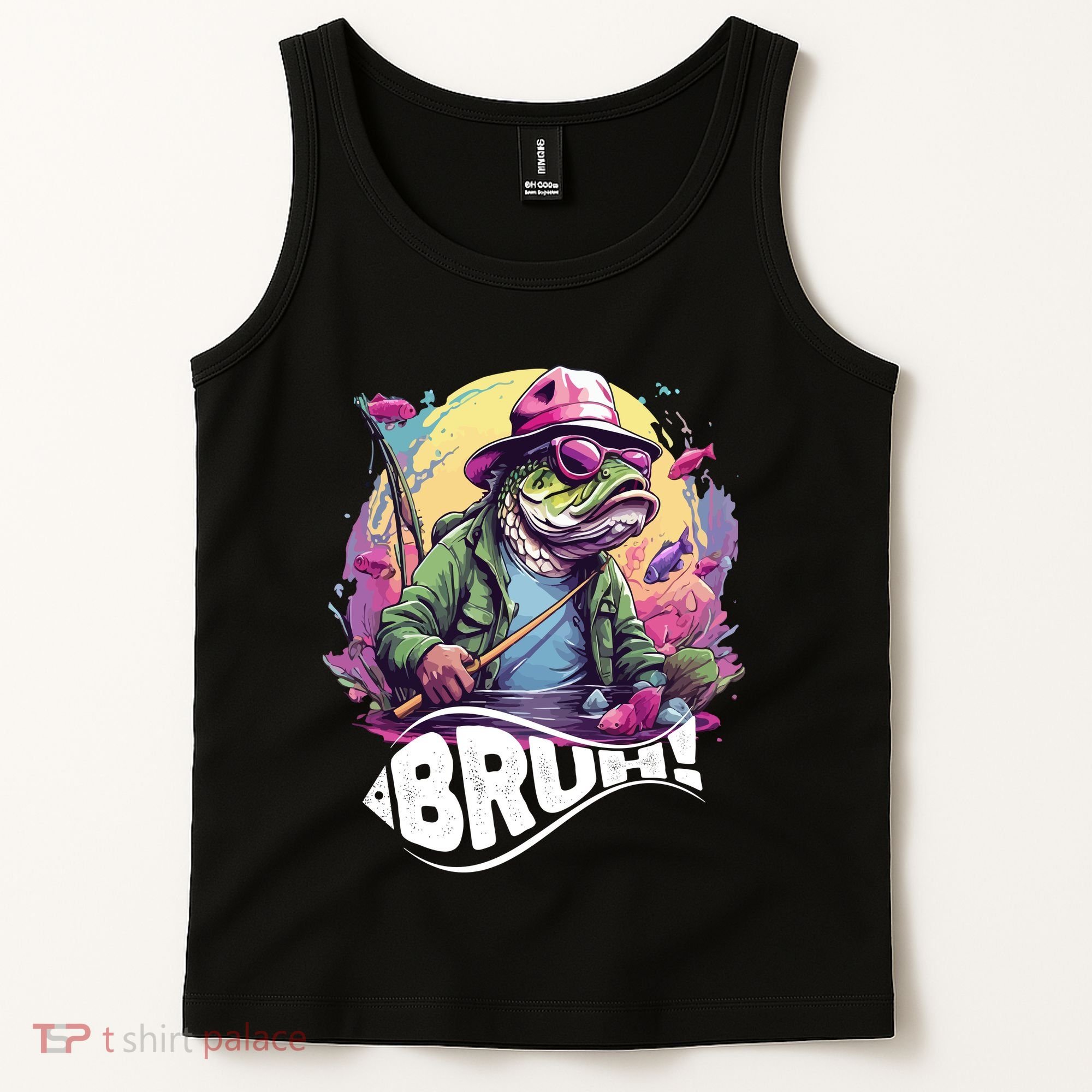 Funny Bass Fishing Bruh Tank Top
