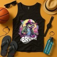 Funny Bass Fishing Bruh Tank Top thumb 4