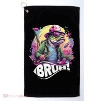 Funny Bass Fishing Bruh Golf Towel thumb 0