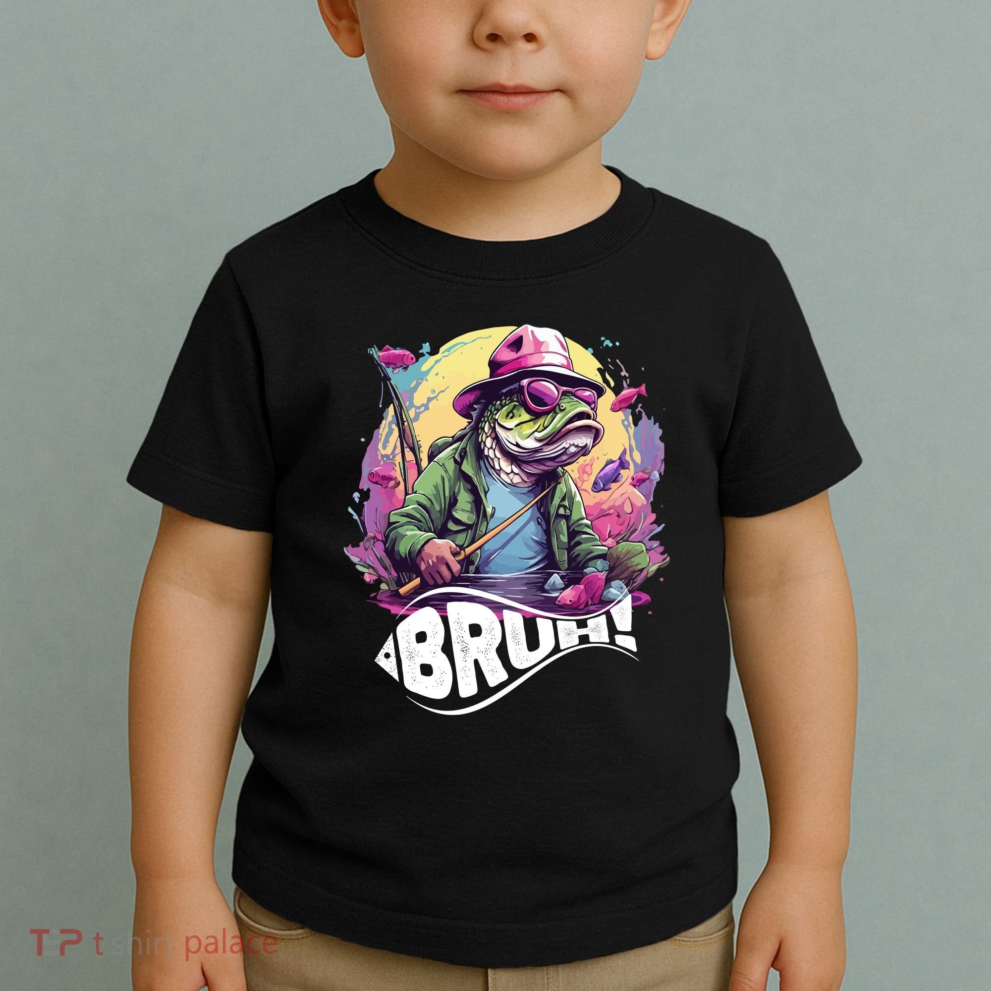 Funny Bass Fishing Bruh Toddler T-Shirt