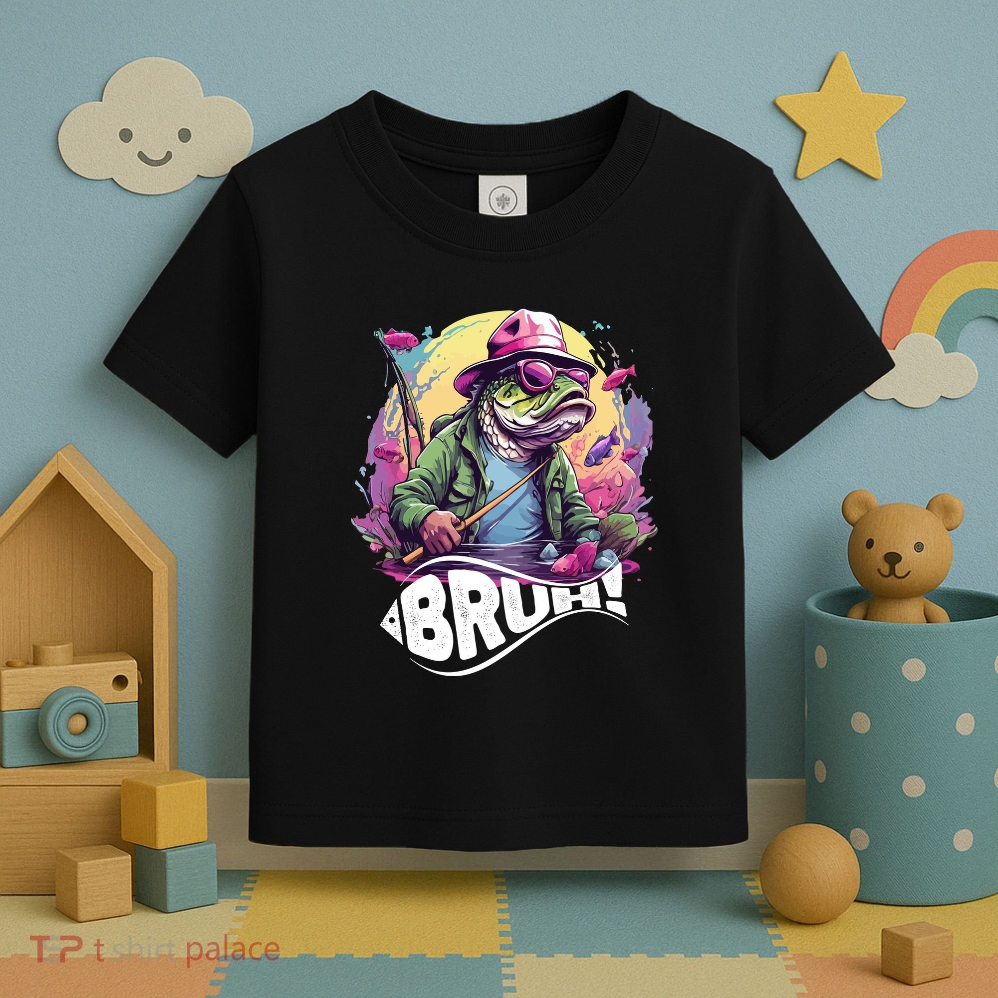 Funny Bass Fishing Bruh Toddler T-Shirt