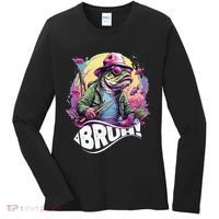 Funny Bass Fishing Bruh Women's Long Sleeve Shirt thumb 0