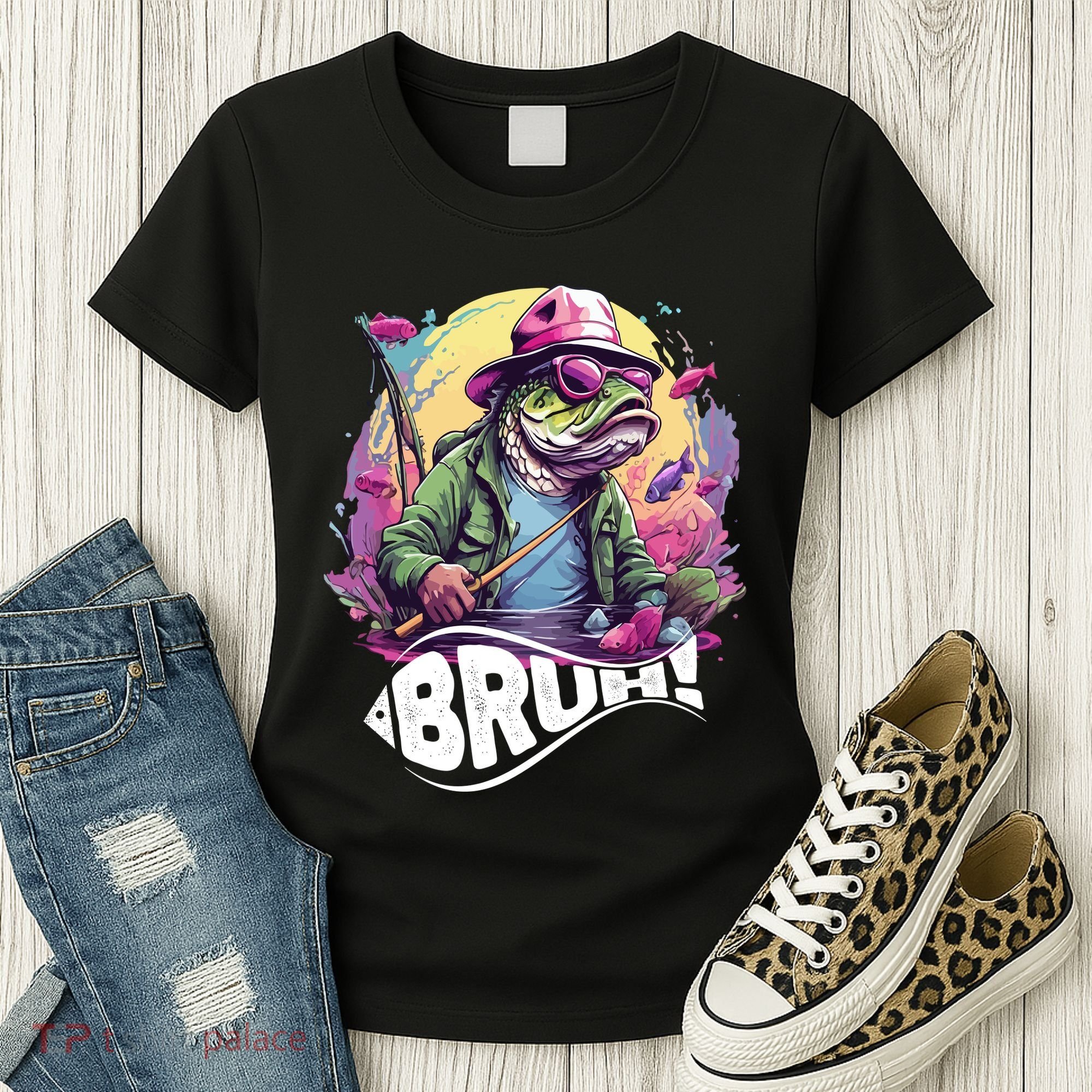 Funny Bass Fishing Bruh Women's T-Shirt