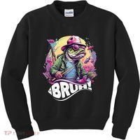 Funny Bass Fishing Bruh Kids Sweatshirt thumb 0