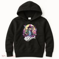 Funny Bass Fishing Bruh Kids Hoodie thumb 0