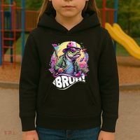 Funny Bass Fishing Bruh Kids Hoodie thumb 3