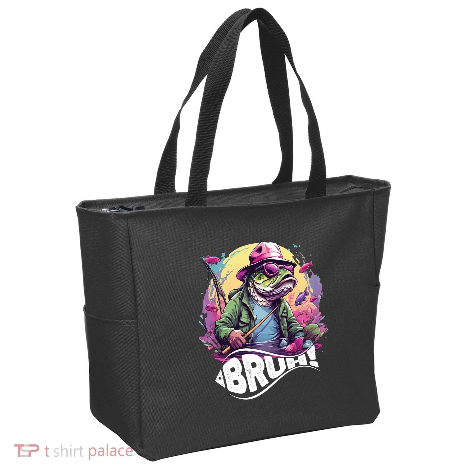 Funny Bass Fishing Bruh Tote Bag